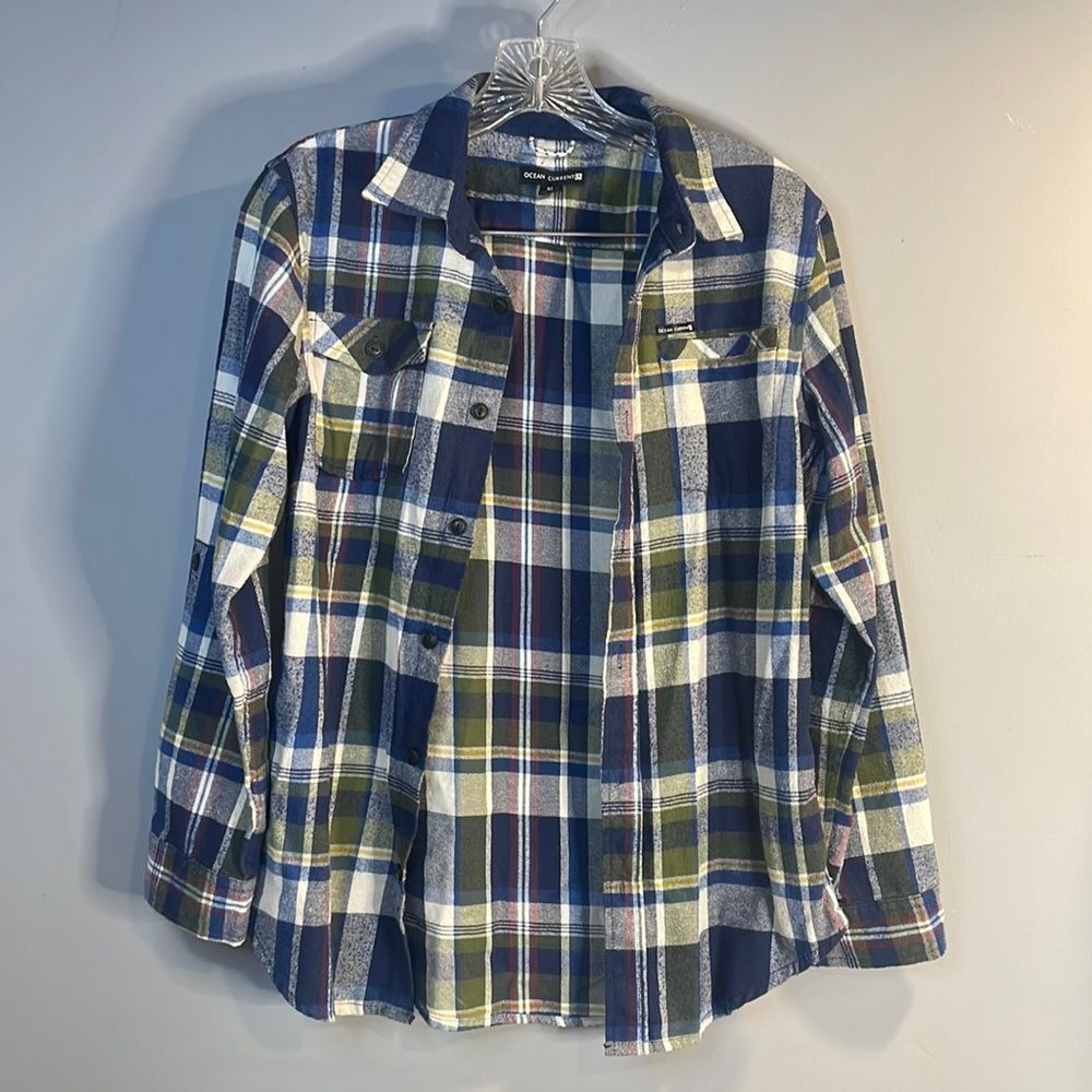 Blue & Green Plaid Flannel